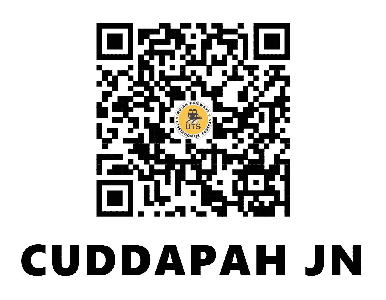 UTS QR Code for CUDDAPAH JN - HX (SC - ANDHRA PRADESH)